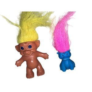 3 inch Troll and Animal troll-  set of two figures